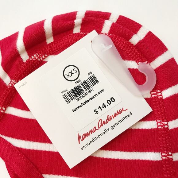 Hanna Andersson 100% Organic Cotton Red Bright Baby Basics Pilot Cap XXS 0-3M - Picture 3 of 3